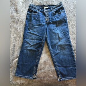 Maurices Dark Blue Cropped Jeans